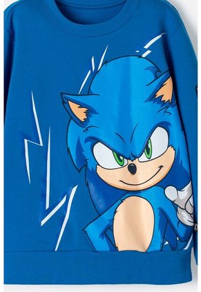 Buzo De Sonic Azul De Diseño Cerrado Para Niño 14