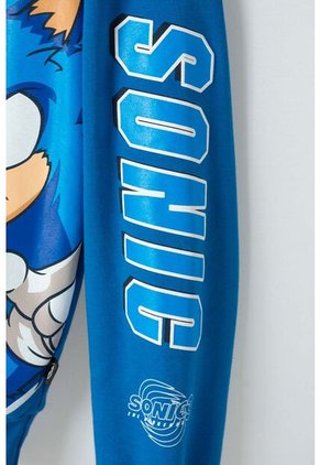 Buzo De Sonic Azul De Diseño Cerrado Para Niño 14