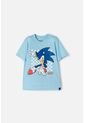 Camiseta De Sonic De Manga Corta Azul Para Niño 12 de SONIC