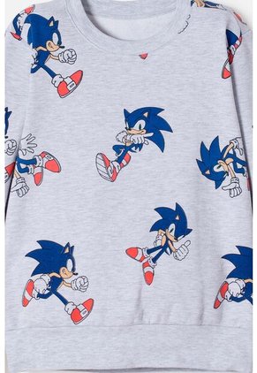 Conjunto De Sonic Con Pantalón Gris Para Niño 12