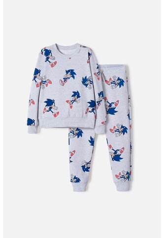 Conjunto De Sonic Con Pantalón Gris Para Niño 12 SONIC