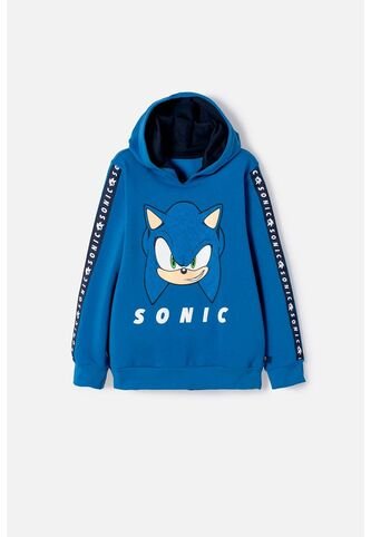 Buzo De Sonic Con Capucha Azul Para Niño 6 SONIC