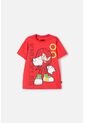 Camiseta De Sonic Manga Corta Rojo Para Niño 12 de SONIC