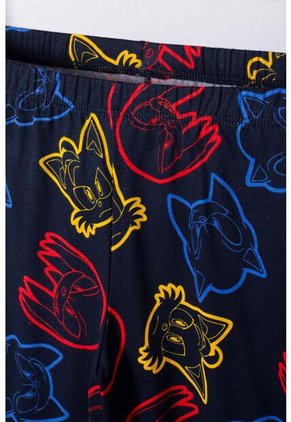 Pijama De Sonic Con Pantalón Largo Multicolor Para Niño 10