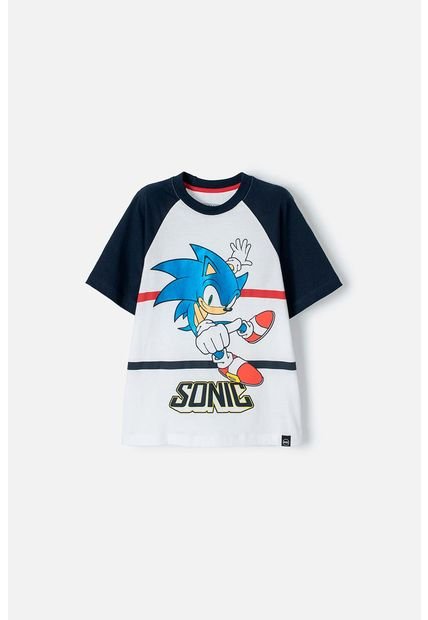 Camiseta De Sonic Manga Corta Azul Para Niño 6
