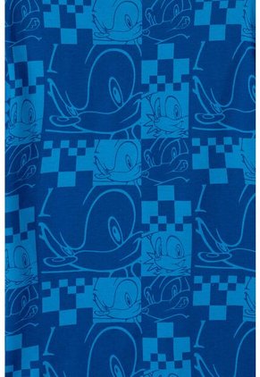 Camiseta De Sonic Azul Manga Corta Para Niño 12