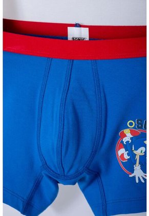 Pack X2 Boxer Sonic Azul Y Blanco Para Niño 6