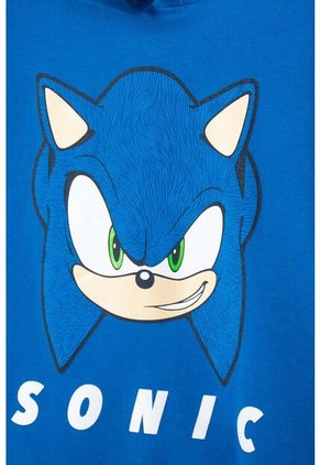 Buzo De Sonic Con Capucha Azul Para Niño 12