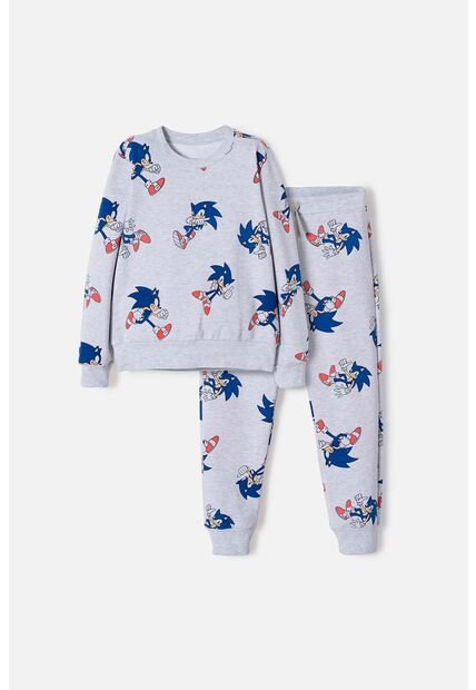 Conjunto De Sonic Con Pantalón Gris Para Niño 10