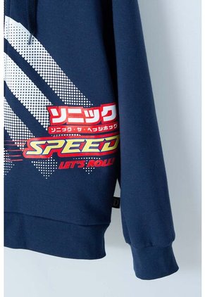 Buzo De Sonic Con Cierre Azul Para Niño 12