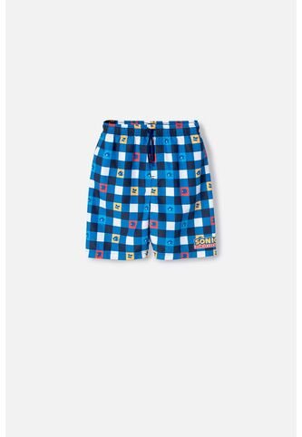 Pantaloneta De Baño De Sonic Con Cordón Azul Para Niño 8 SONIC