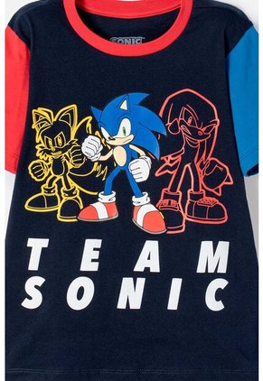 Pijama De Sonic Con Pantalón Largo Multicolor Para Niño 10