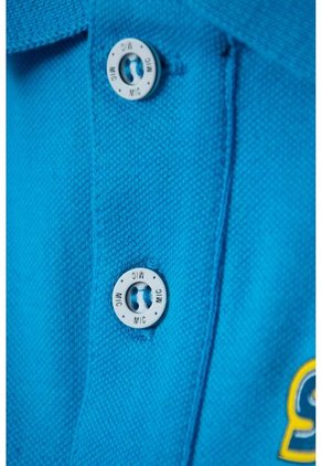 Camiseta Tipo Polo De Sonic Azul Con Botones Para Niño 10