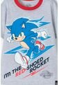 Pijama De Sonic Gris, Azul Y Roja De Pantalón Largo Para Niño 12 de SONIC