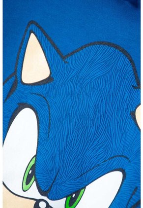 Buzo De Sonic Con Capucha Azul Para Niño 12