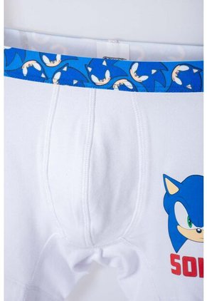 Pack X2 Boxer Sonic Azul Y Blanco Para Niño 8