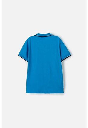 Camiseta Tipo Polo De Sonic Azul Con Botones Para Niño 12