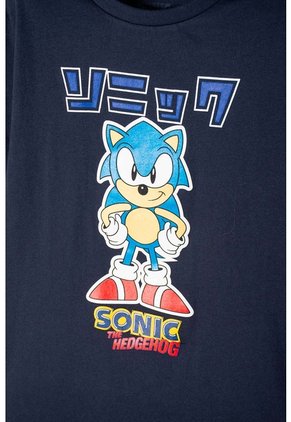 Camiseta De Sonic Manga Corta Azul Para Niño 8