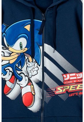 Buzo De Sonic Con Cierre Azul Para Niño 12