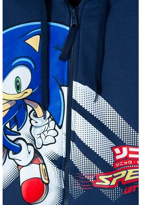 Buzo De Sonic Con Cierre Azul Para Niño 12