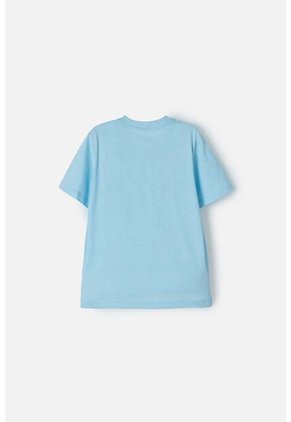 Camiseta De Sonic De Manga Corta Azul Para Niño 4