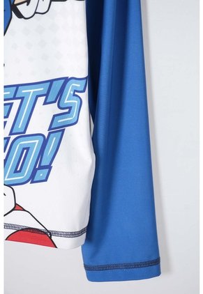 Conjunto De Baño Sonic Manga Larga Azul Y Blanco Para Niño 12