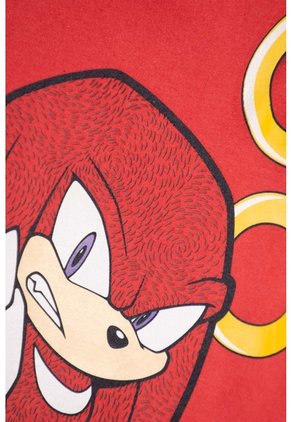Camiseta De Sonic Manga Corta Rojo Para Niño 4