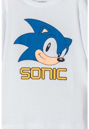 Pijama De Sonic Con Pantalón Largo Blanco Y Azul Para Niño 10