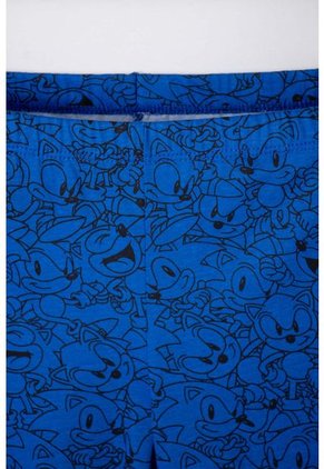 Pijama De Sonic Con Pantalón Largo Blanco Y Azul Para Niño 10
