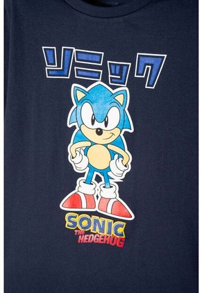 Camiseta De Sonic Manga Corta Azul Para Niño 12