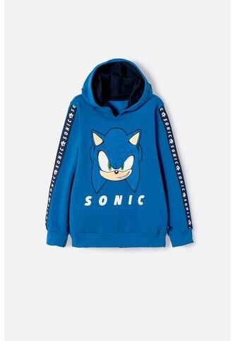 Buzo De Sonic Con Capucha Azul Para Niño 12 SONIC