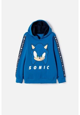 Buzo De Sonic Con Capucha Azul Para Niño 12 SONIC