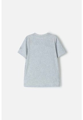 Camiseta Sonic Manga Corta Gris Jaspe Para Niño 14