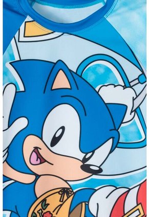 Conjunto De Baño De Sonic Manga Larga Azul Para Niño 6