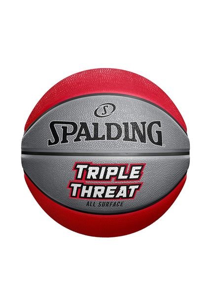 Balon Spalding De Basketball Triple Threat Rubber #7-Rojo