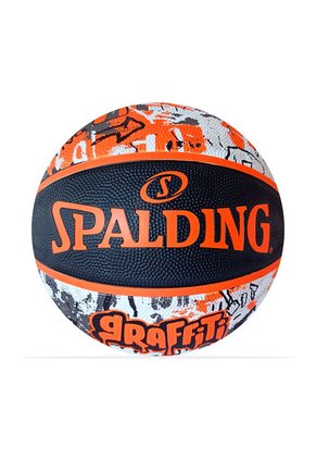 Balon Spalding De Basketball Graffiti #7-Naranja