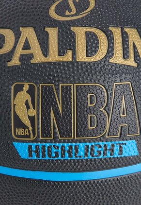 Balón de Basketball  Negro-Azul  Spalding  NBA HIGHLIGHT
