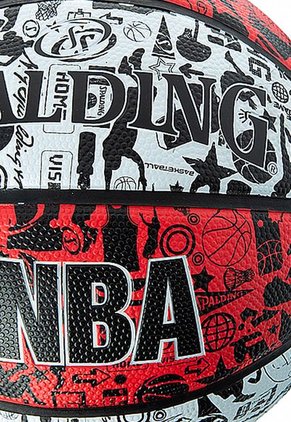 Balón de Basketball Rojo-Gris-Negro Spalding NBA
