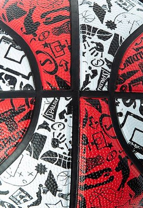 Balón de Basketball Rojo-Gris-Negro Spalding NBA