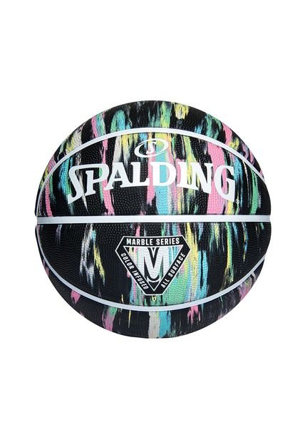 Balon Spalding De Basketball Marble Series #6-Negro