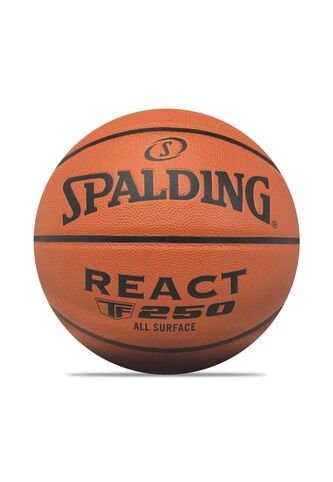 Balon Spalding De Basketball React Fiba #7-Naranja/Negro Spalding