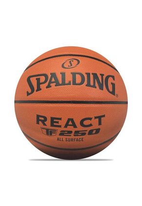 Balon Spalding De Basketball React Fiba #7-Naranja/Negro