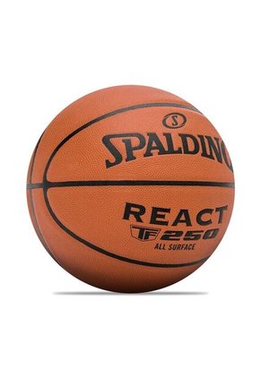 Balon Spalding De Basketball React Fiba #7-Naranja/Negro