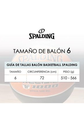 Balon Spalding De Basketball Varsity Fiba #6-Naranja/Negro
