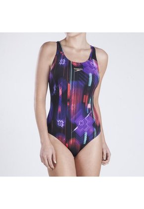 Vestido de Baño Speedo Negro-Multicolor
