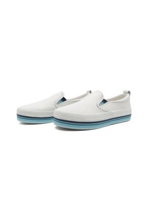 Mocasín Blanco Sperry Crest Tg Plat Stripe