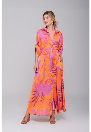 Maxi Vestido Camisero Estampado