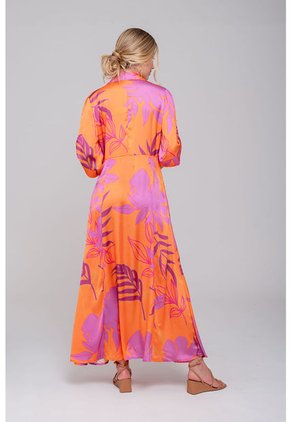 Maxi Vestido Camisero Estampado