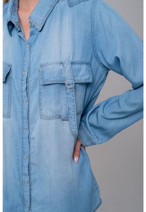 Camisa Cargo Azul Claro-L-22CM0002