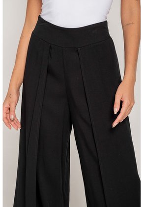 Pantalón Palazzo Envolvente Negro M
